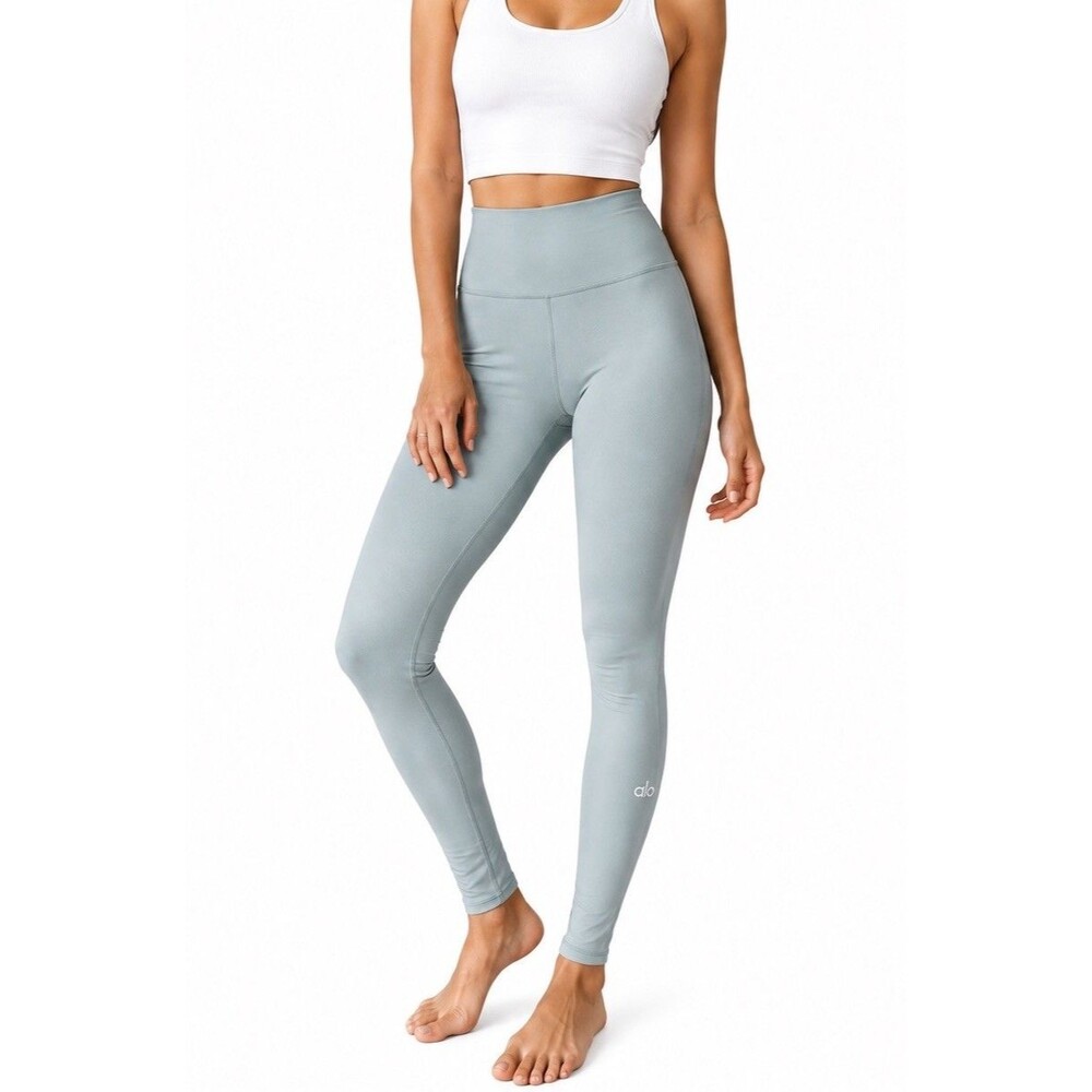 Alo Yoga Leggings Women XS Light Blue High Waist Full Length Activewear Pants
